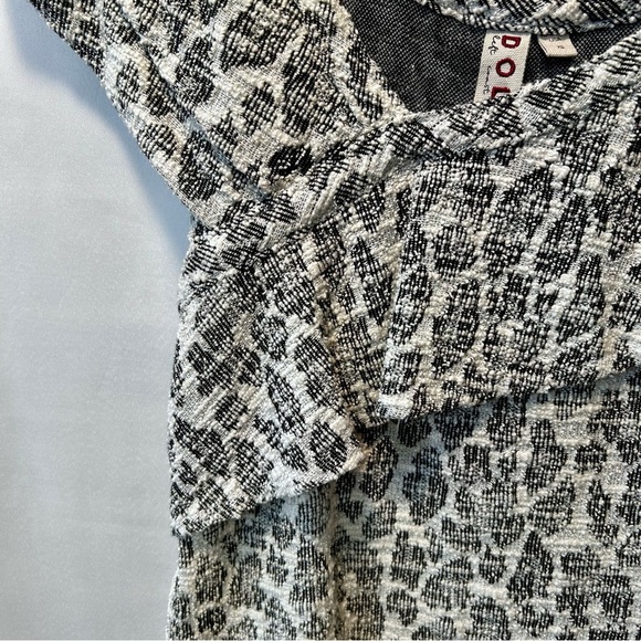 Anthropologie Dolan Left Ciast Savannah Leopard Print Ruffle Asymmetrical Top XS - Picture 5 of 7